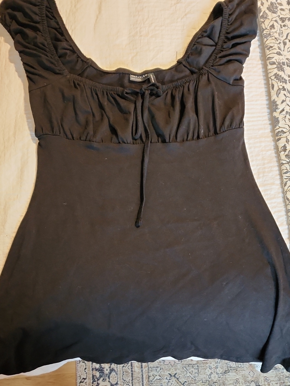 ASOS Black Mini Scoop-Neck Dress